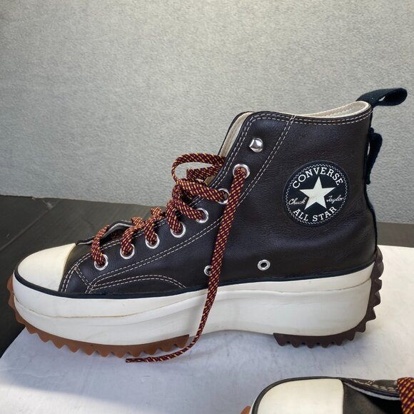 Converse Run Star Hike High Top Leather Brown Mens Size Men's 8.5 Women's 10 - Picture 13 of 16